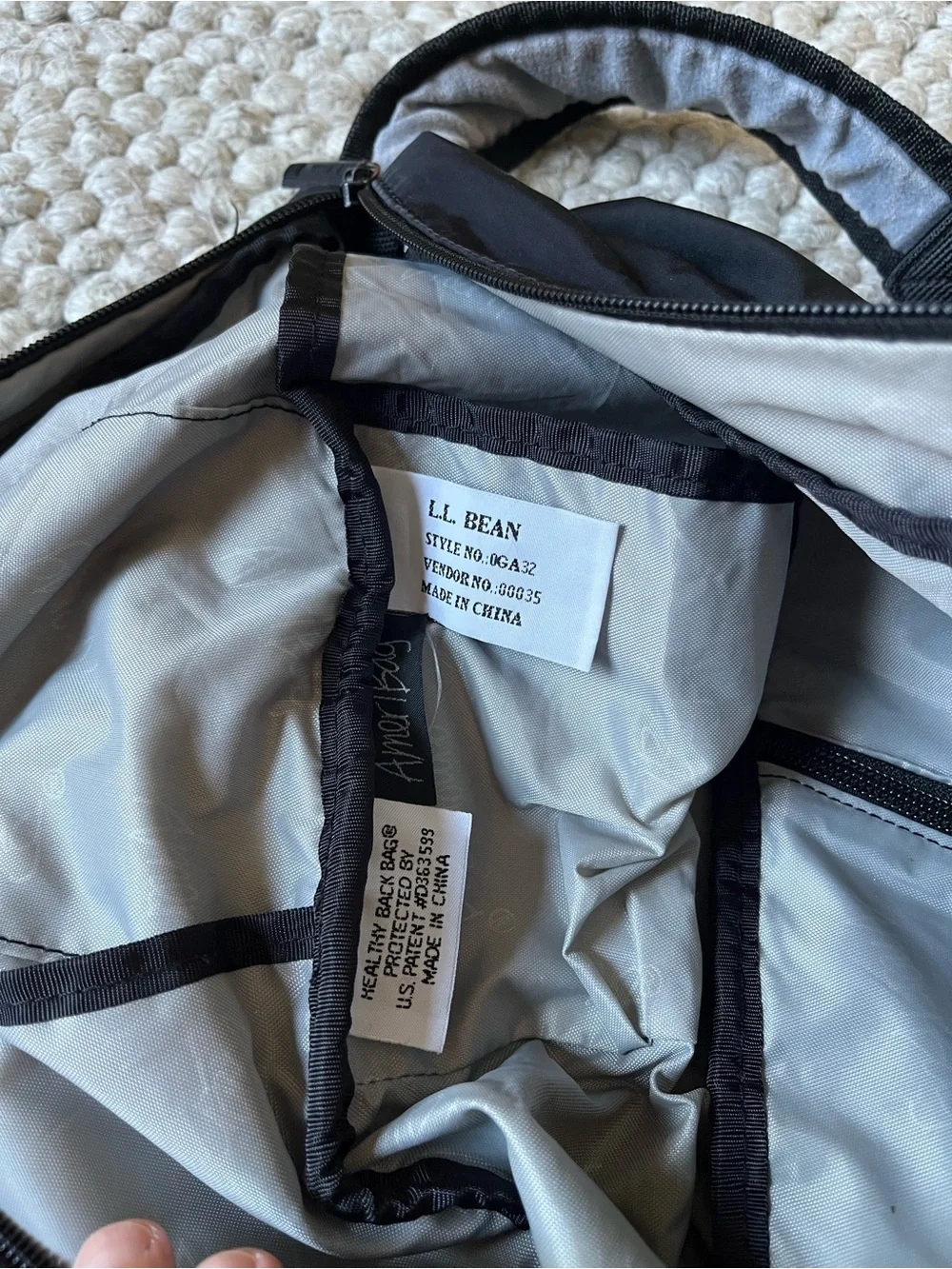 L.L. Bean Black Sling Backpack